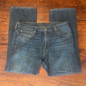 Levi's Men’s 569 Medium Blue Denim Loose Straight Fit Jeans W36 L32